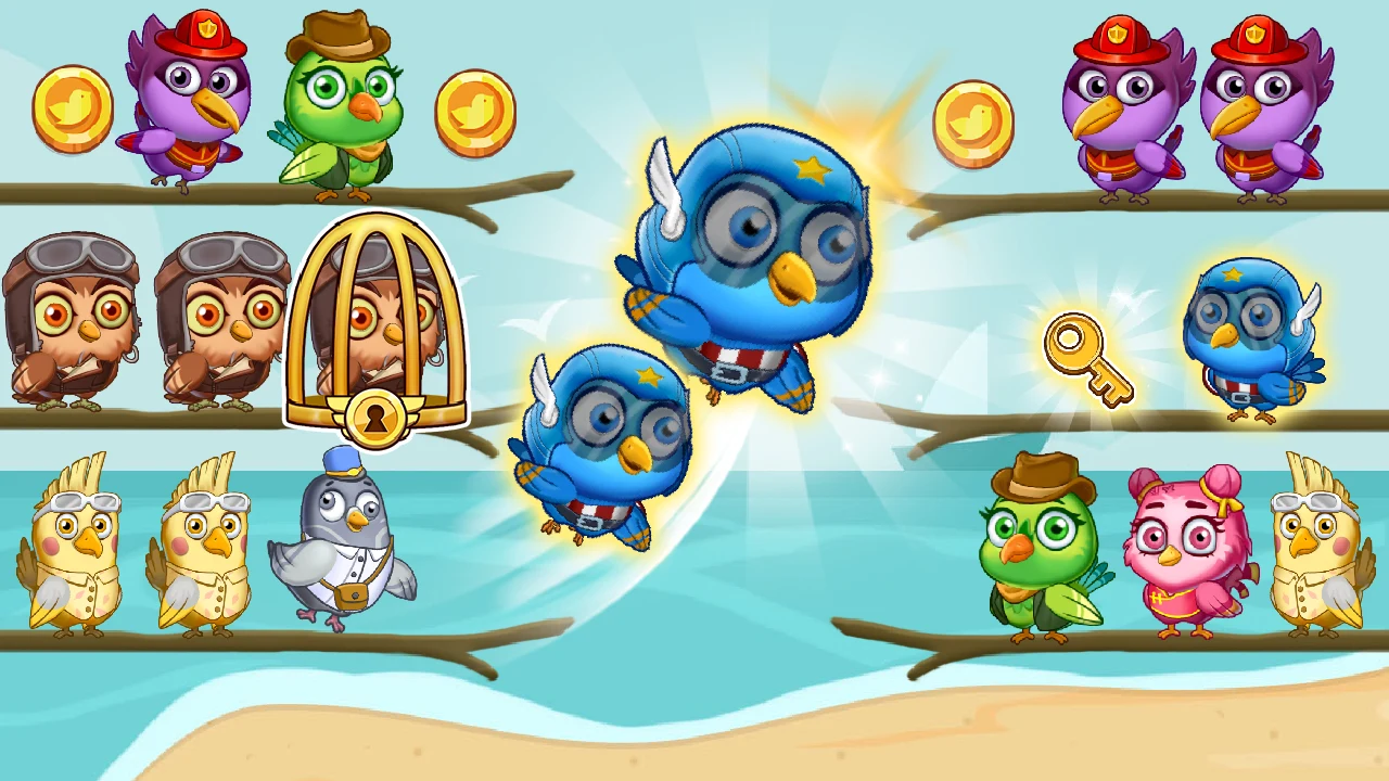 Bird Sort Puzzle Color Game screenshot