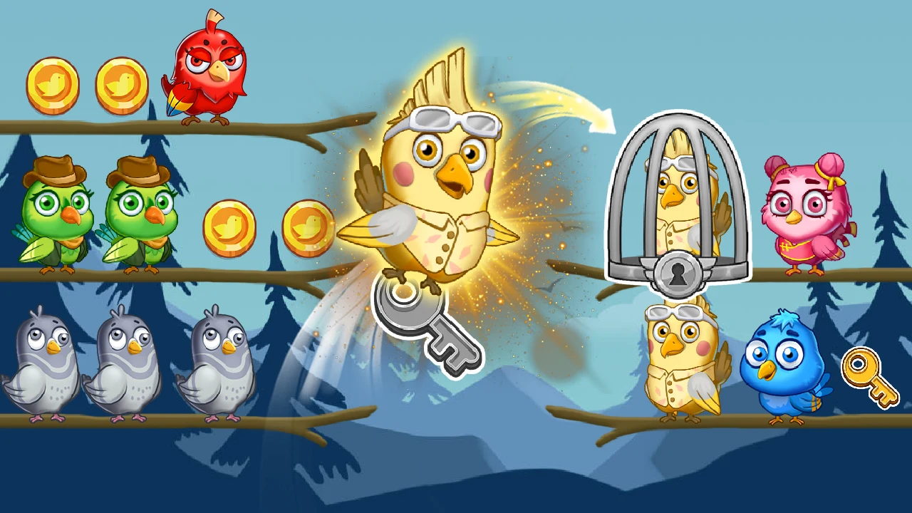 Bird Sort Puzzle Color Game screenshot