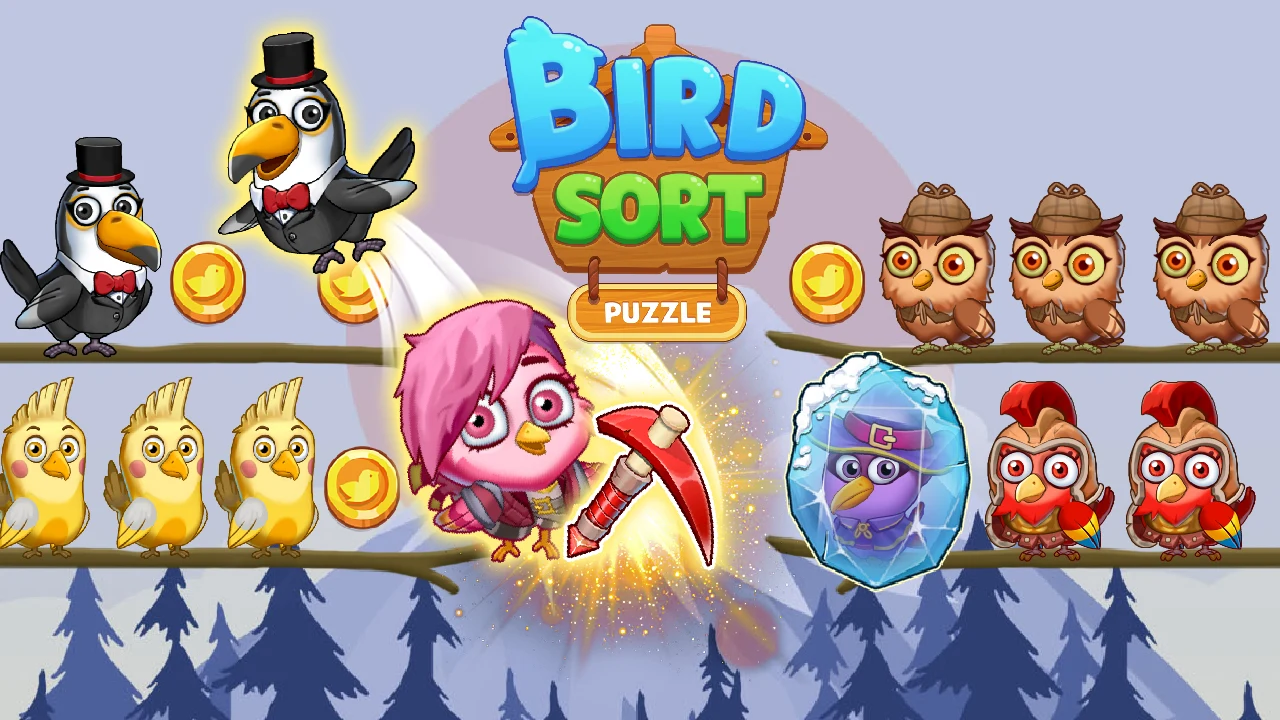Bird Sort Puzzle Color Game screenshot